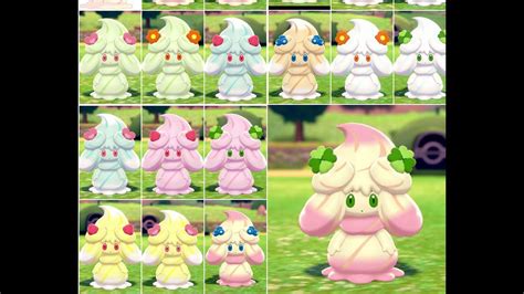 Every/All forms of Alcreamie 126 FORMS | Pokemon Sword and Shield - YouTube