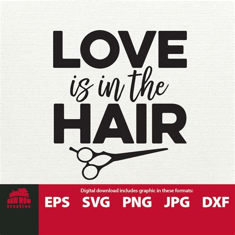 Love is in the Hair Svg Hair Stylist Svg Hair Stylist Cutting - Etsy