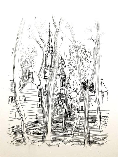 Raoul Dufy - Raoul Dufy - Village - Original Etching For Sale at 1stDibs