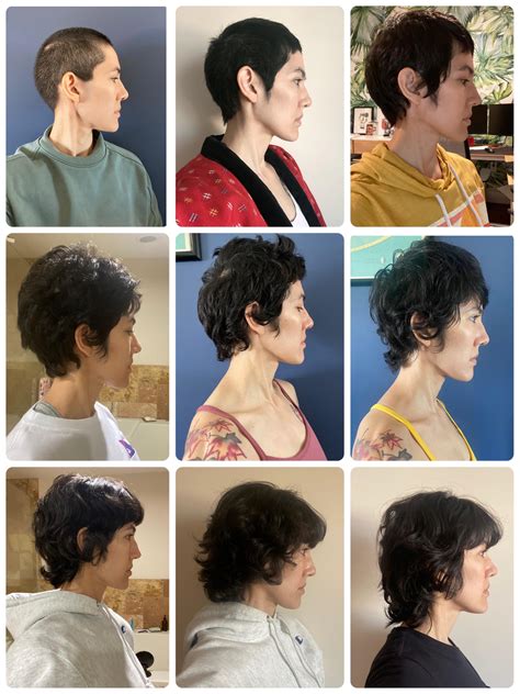 1 year of hair growth from a buzzcut (which i think women should do at ...