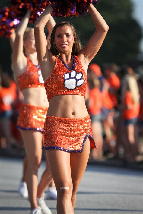 NFL and College Cheerleaders Photos: Clemson Cheerleaders Putting in Work