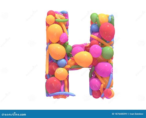 Multicolored balloon font. stock illustration. Illustration of celebration - 187648599