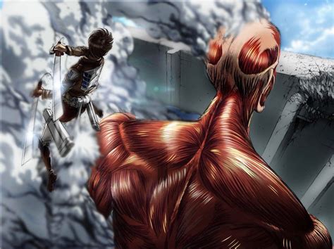 Eren vs Colossal titan, coloured by me : attackontitan in 2021 | Attack ...