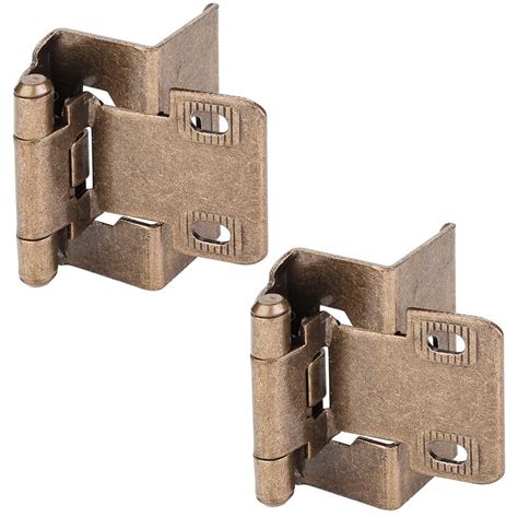 Hardware Resources - Hinges Collection - 1/2" Overlay Full Wrap Hinge in Burnished Brass (PAIR ...