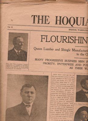 1913 Hoquiam, Washington Newspaper Issue Extra "Hoquiam Sawyer" City ...