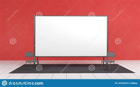 Backdrop, Press Banner 2x4 Meters With Black Carpit. 3d Render Template ...