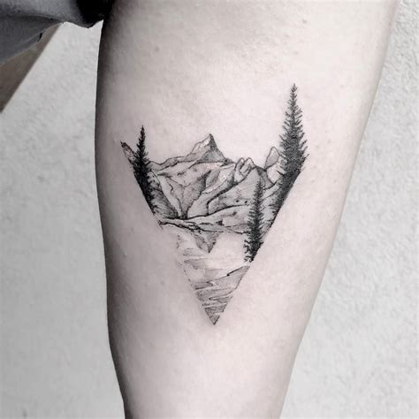 53 Ultimate Amazing Mountain Tattoo Design Ideas for 2019; mountain tattoo meaning; mountain ...