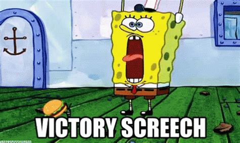 Spongebob Victory Screech GIF - Spongebob VictoryScreech Scream - Discover & Share GIFs