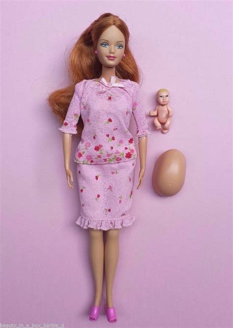 Pregnant Midge Barbie Doll Pink Dress Happy Family Baby Bump | eBay | Pregnant barbie, Midge ...