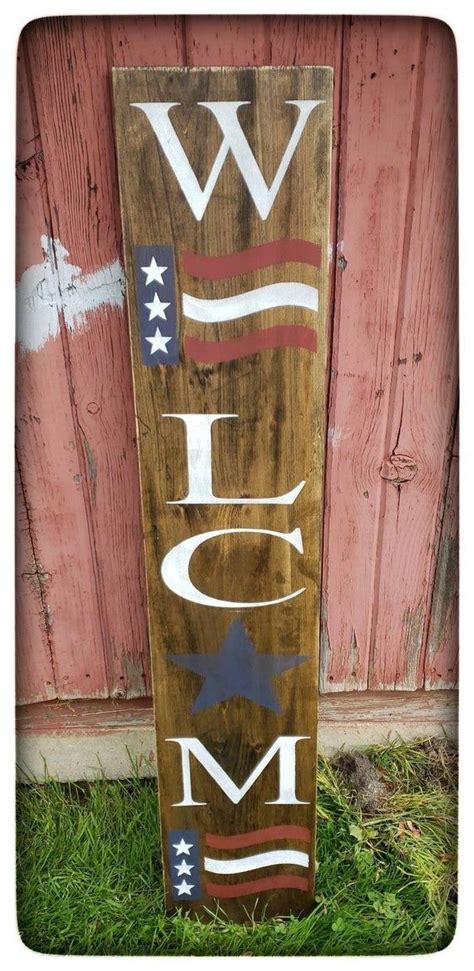 Rustic Wood Welcome Porch Sign Rustic Welcome Sign - Etsy | Wooden welcome signs, Porch welcome ...