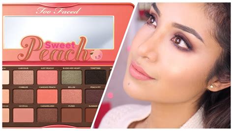 Too Faced Sweet Peach Eyeshadow Palette Tutorial | Makeupview.co