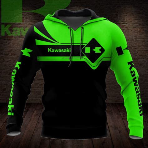 Kawasaki Uniform Apparel Clothes Sweatshirt Zip Hoodie T-Shirt Polo - Racing Fans Wear