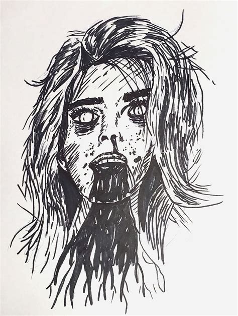 Zombie girl Drawing