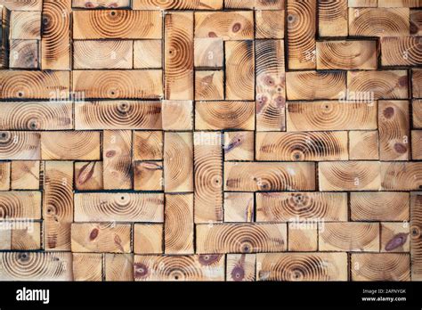 Wooden block design on a wall Stock Photo - Alamy