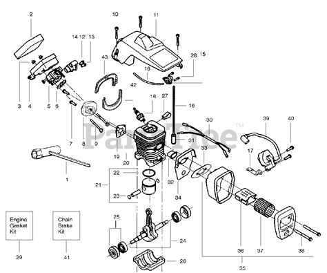 Craftsman 358.351162 - Craftsman Chainsaw Repair Parts Engine Parts ...