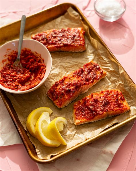 Easy Harissa-Glazed Baked Salmon Fillets - A Duck's Oven