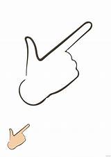 Hand Outline Coloring Page sketch template