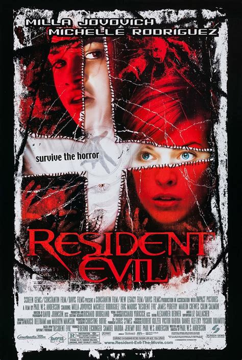 Resident Evil (2002) movie large poster.