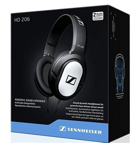 SENNHEISER HD 206 ZAMKNIĘTE SŁUCHAWKI NAUSZNE DJ - 7035937163 ...