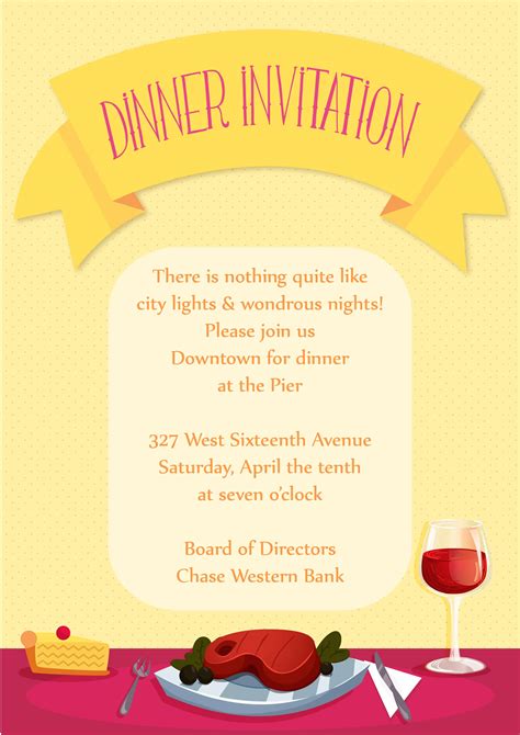 Dinner Party Invitation Templates