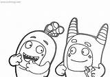 Bubbles And Pogo From Oddbods Coloring Pages  XColoringscom sketch template
