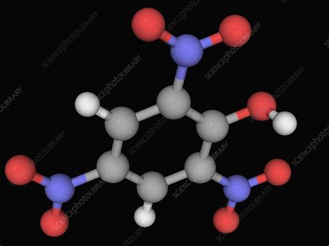 Picric acid molecule - Stock Image - F004/5941 - Science Photo Library