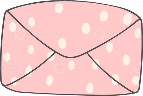 Cute sweet Valentine love letter envelope doodle cartoon hand drawing 17339811 PNG
