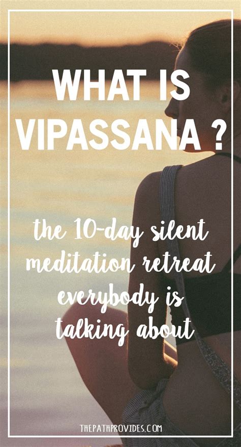 Vipassana means to see things as they really are. It’s an ancient meditation technique that was ...