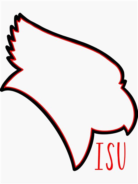 "ISU Redbirds" Sticker for Sale by natnotmatt | Redbubble