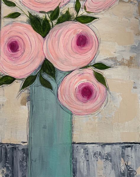 Diy Watercolor Painting, Flower Painting Canvas, Art Painting Acrylic, Rose Painting, Abstract ...
