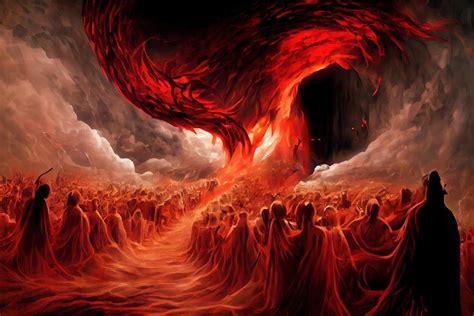 Premium Photo | The hell inferno metaphor souls entering to hell in ...