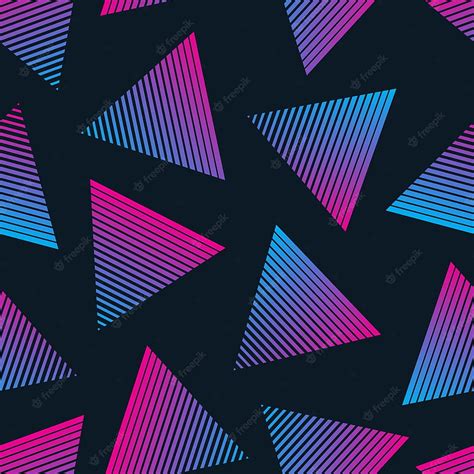 Premium Vector. 80s retro style vector abstract minimal seamless pattern. retrowave repetitive ...