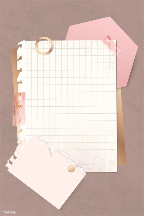 Download premium vector of Feminine grid note paper vector by Kul about ...