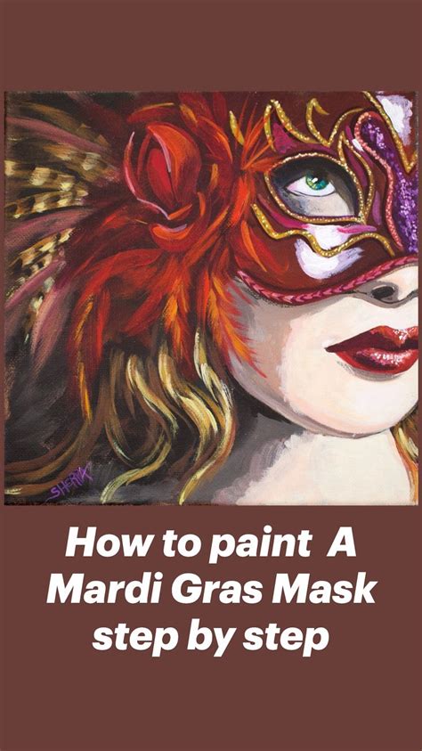 How to paint A Mardi Gras Mask step by step: An immersive guide by The ...