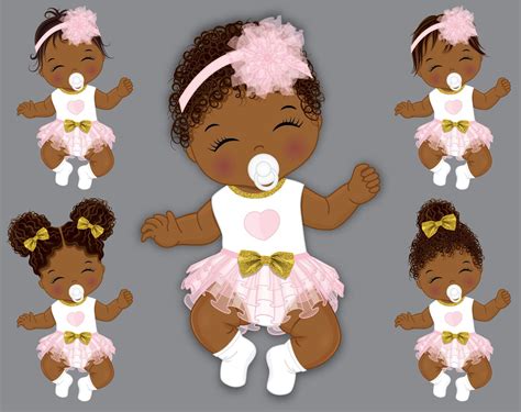 Afro American Baby Clipart