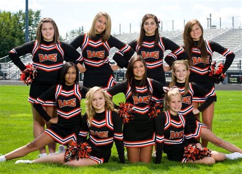 Image result for cheerleading uniforms for middle school | Cheer poses, Cheer picture poses ...