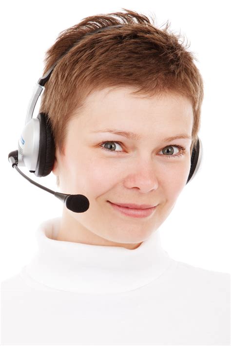 Woman With Phone Headset Free Stock Photo - Public Domain Pictures