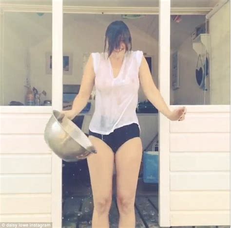 Daisy Lowe Did The Ice Bucket Challenge With No Bra And Greasy Panties ...