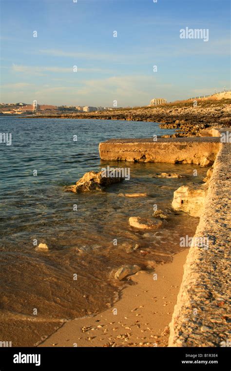 Qawra Beach, Malta Stock Photo - Alamy