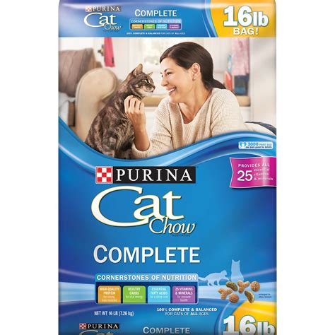 Purina Cat Chow High Protein Dry Cat Food, Complete, 16 lb. Bag - Walmart.com - Walmart.com