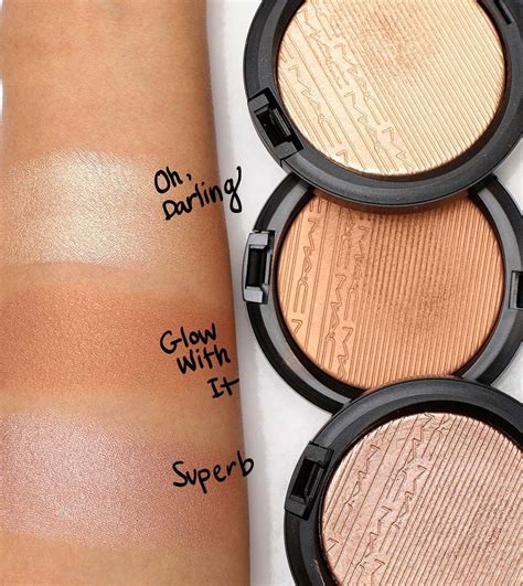 mac extra dimension skinfinish swatches 1 | Makeup and beauty blog, Highlighter makeup, Mac makeup