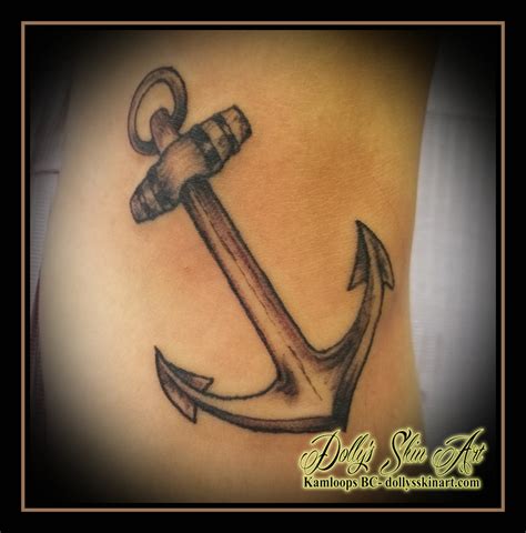 Black and Grey Anchor Tattoo for Aly