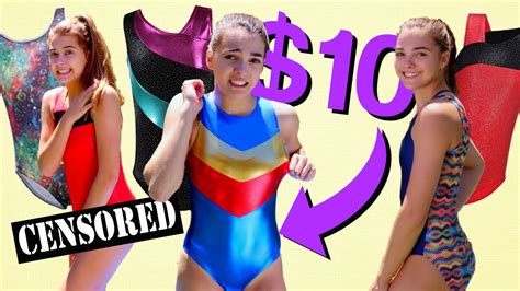 TRYING ON GYMNASTICS LEOTARDS UNDER $20 - YouTube