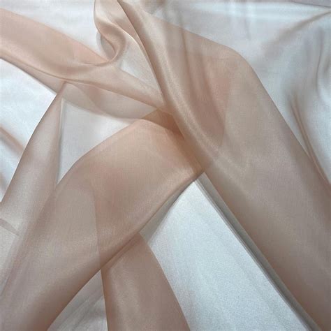 Skin color silk organza fabric — Tissus en Ligne