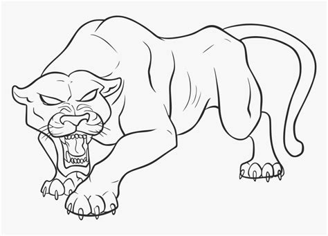 Panther Png Pic - Coloring Pages Of Black Panther, Transparent Png ...