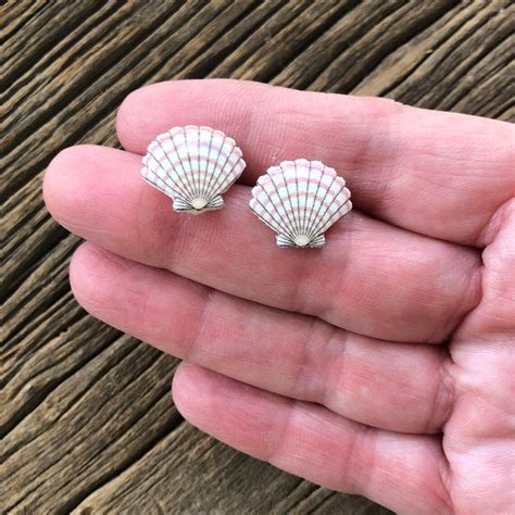 Sea Shell Earrings Seashell Earrings Shell Stud Earrings | Etsy