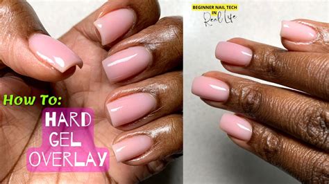 How To - Gel Overlay on Short Natural Nails | Beginner Friendly - YouTube