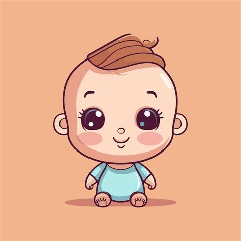 Premium Vector | Cute Baby Boy Cartoon Vector Illustration