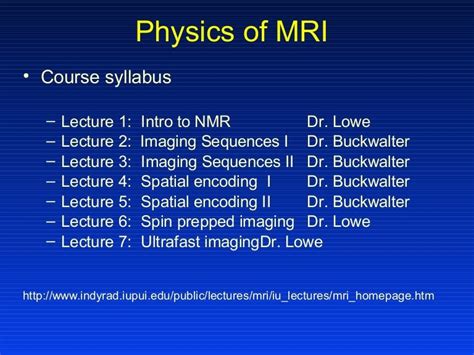 141 physics of mri