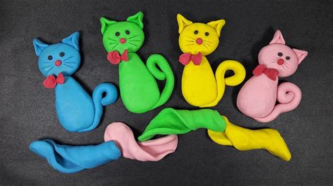 Polymer Clay Cat | How To Make Cat Clay Making Toy For Kids | Polymer clay tutorial - YouTube